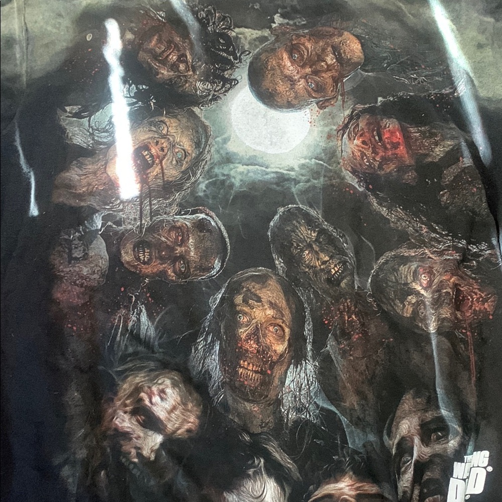 Walking dead aop Men's Black Graphic T-Shirt